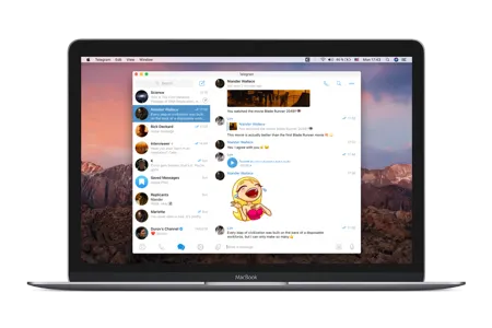 Capture de Telegram sur macOS