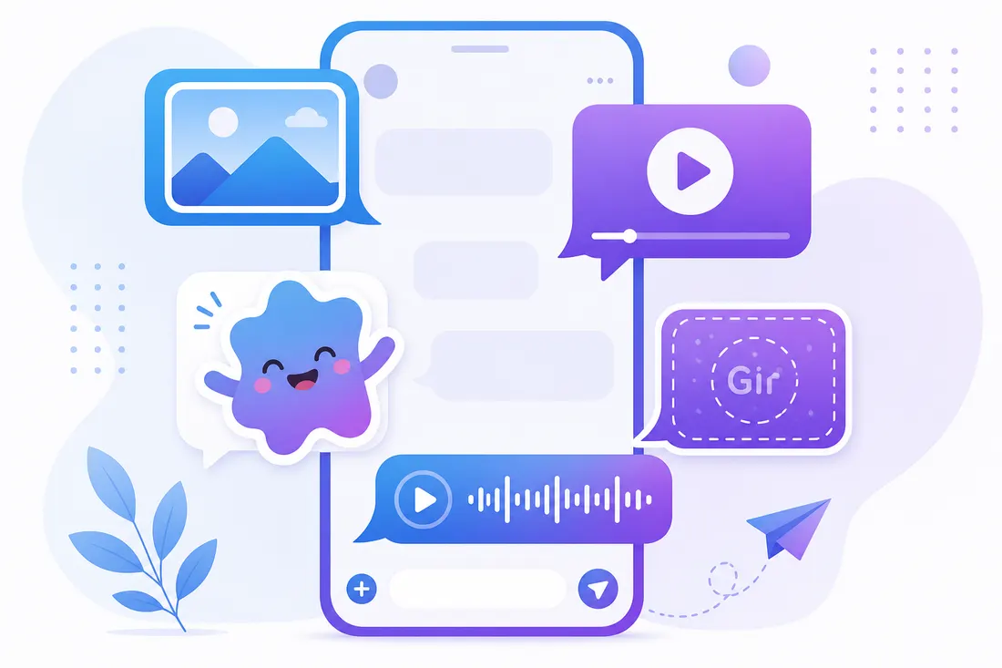 Partage de photos, vidéos et documents dans une conversation Telegram